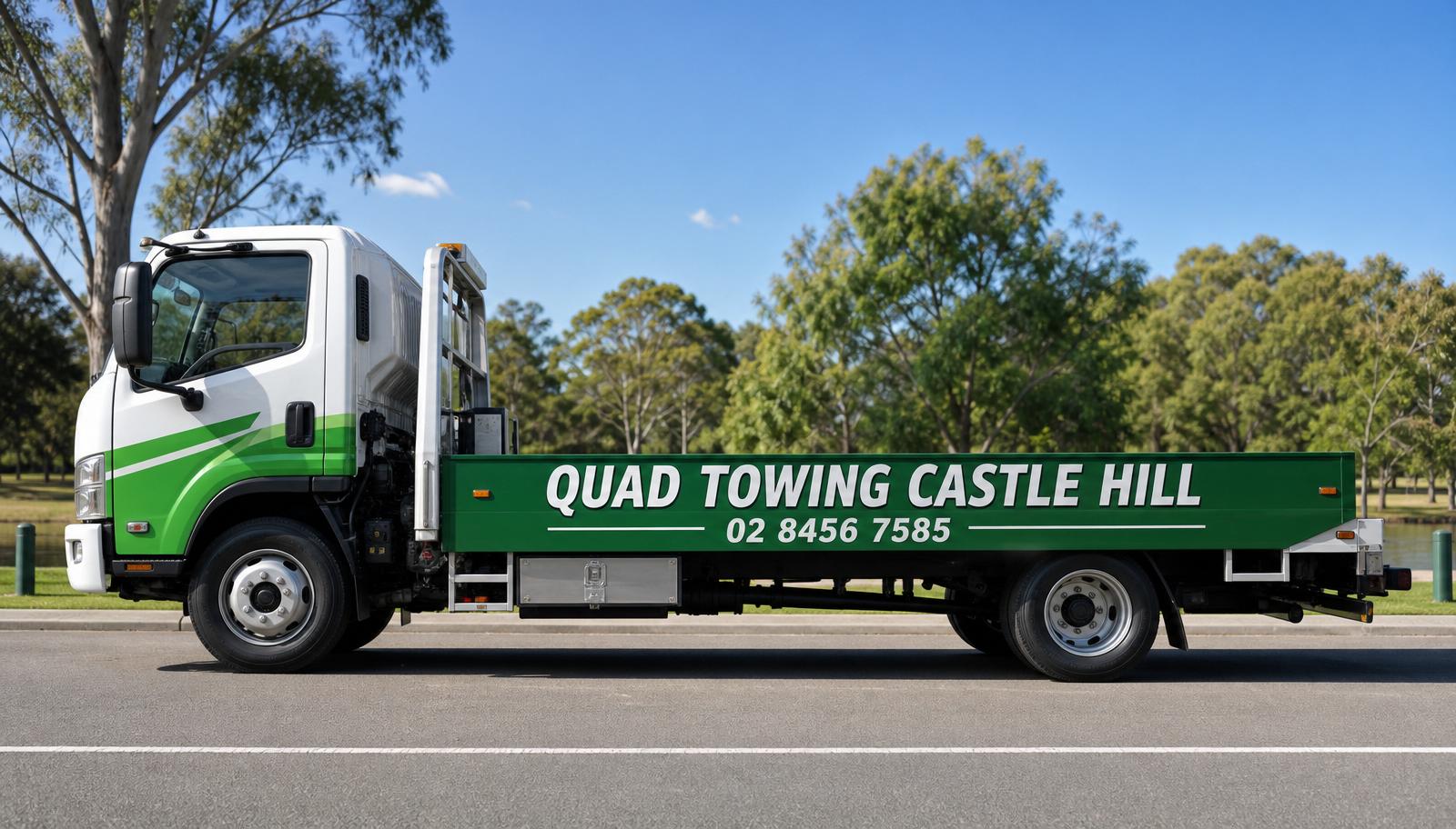 Quad Towing Castle Hill tow truck with phone 02 8456 7585